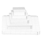 6pcs Acrylic Stamp Block Clear Stamping Tools Setscribing Grid Rubber Stamp T   