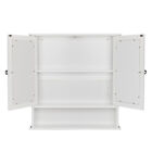 Bathroom Medicine Cabinet With Mirror Doors Wall Mounted Wooden Adjustable Shelf
