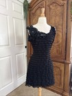 Vintage Y2k Ruffle Black Dress Mini Fits M 00s Whimsygoth Sleeveless Dark Fairy