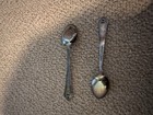 Vintage Sterling Enamel Guilloche Spoons  set Of 2 