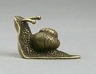 Rare Chinese Old Bronze Handmade Small Snail Statue Figure Tea Pet Decoration