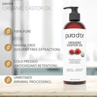 16 Oz Organic Castor Oil - 100  Pure Usda Certified Cold Pressed  Hexane Free Ey