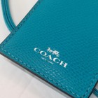 Nwt Coach Id Lanyard In Signature Canvas Turquoise