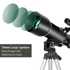 Gocam 70mm Refractor Telescope Altazimuth Tripod  90   Mirror  2 Eyepieces