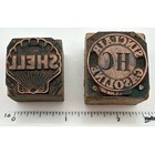 Vintage Sinclair Gasoline Hc And Shell Oil Logo Letterpress Printing Blocks J117
