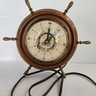 7  Wooden Ship Wheel Engrave Brass Handles Clock Nautical Co Seven Seas