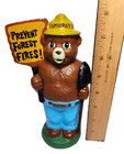 Piggy Coin Bank Smokey The Bear  prevent Forest Fires  8  Cast Iron Fire Fighter