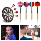 12pcs Steel Tip Darts Set 18 Gr Pro Metal Darts   4 Extra Nylon Shafts   Flights