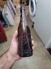 Antique Embossed Schlitz Beer Bottle Washington Branch Registered Brown Glass   