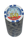 1000 Poker Blue  50  Chips Thunderbird Clay Composite 11 5 Gr Great Deal  