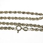 Sterling Silver 925 Rope Chain Necklace Italy 3 Mm 30 In 14 G 