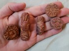 Antique Trade Beads Old World South American Ancient Vintage Clay 5 Beads