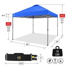 Crown Shades 10 X 10 Foot Instant Canopy Tent  Portable Shelter  Blue used 