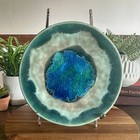 Vintage Mccarty Pottery Dark Jade Waterbottom Plate W  Edge  Mississippi Delta