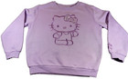 H m X Sanrio Hello Kitty Children s Fleece-lined Crewneck Sweatshirt Purple - M