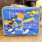 Vintage 1996 Space Jam Thermos Lunch Bag W  Og Tag   Michael Jordan Notepad Lot