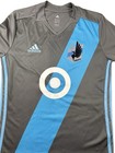 Adidas Authentic Mls Minnesota United Fc Team Jersey Gray Size Youth Large