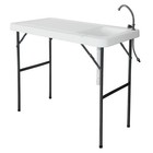 Kitchen Foldable Fish Clean Cutting Outdoor Table With Sink Faucet