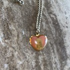 Barbie Pink Enamel Heart Pendant Necklace 1999 Jewelry Avon