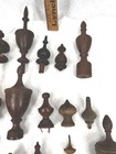 Antique Wood Finials Lot 26 Largest 7 Bed Posts  Clock Toppers  19th C 