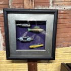 4 Vtg 1937 Tootsietoy Buck Rogers Flash Blast Attack Ships Framed   Lighted