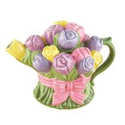 Christmas Gifts For Sister Daughter Her Tulip Teapot Tabletop Centerpiece Tulips