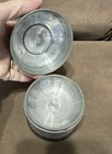 Powder Puff Music Box Round Metal Vanity Victorian Couple Works Vintage