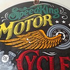 Vintage Speed King Motorcycles Porcelain Sign - Bike Shop Dealer Biker