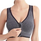 Sports Bra Women High Impact Running Yoga Workout Bra Zip Front Closure M l xl