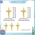 Yionzian 50pcs Metal Religion Saint Benedict Medal Cross Charm Rosary Centre 