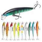 10pcs Fishing Lures Minnow Baits Crankbaits Jerkbait Lot Hooks Baits Bass Tackle