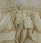 Vintage Victorian Edwardian Girl Blouse Lace Pintuck Antique Toddler Top