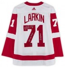 Dylan Larkin Detroit Red Wings Signed White Adidas Jersey With Inscs - Le 1 Of 1