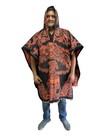 Mexican Poncho With Hood  Catrina  Day Of The Dead  Blanket  One Size   Orange