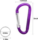 10 Pack 3   Aluminum Spring Snap Hook Carabiner D Ring Carabiner Clip Camping Ac