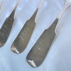 Emmons   Pearsall Coin Silver Spoons 19th Century Teaspoons Monogrammed Cs 1840s
