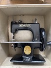 Vintage Black Singer Sewhandy Model 20 Child s Sewing Machine In Box  Antique