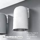 1pc Magnetic Mouthwash Cup Wall Mount Stainless Steel Bathroom Tumbler - New