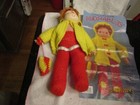 Vintage Adorables National Yarn Crafts Crochet Doll Robin Red   Yellow 1980
