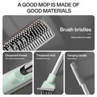 Jiuneng 50  Carpet Rake Pet Hair Removal Rubber Broom With Squeegee Green