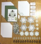 Stampin    Up  Pine Snowflakes Card Kit  Set Of 5  Christmas  Embossed  Die Cuts