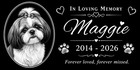 Pet Stone Memorial Grave Marker Granite Plaque Headstone Dog Poodle
