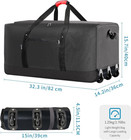 120l Foldable Rolling Duffel Bag With 3wheels Light Weight Travel Duffel Bag New