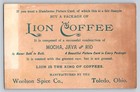 Lion Coffee Birds Perched House Snow Winter Scene P432