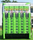 Commercial Pvc Inflatable Basketball Game Connect 4 With 5 Hoop For Sport Games