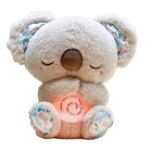 Soothing Koala Plush Toy With Lights Breathing Sleep Buddy Calming Doll For Kids