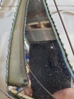 Demott Vintage Signed Sail Boat Brass Metal Sculpture 9  Tall Sails Pitted