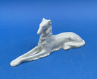  scarce  Mini Herend Hungary 4 3 4  Long Porcelain Figurine Of A Borzoi Dog