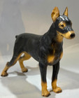 Lefton China Dog Figurine Doberman Pinscher Vintage W original Sticker 80521