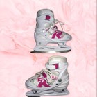 New Roces Jokey Adjustable Size Ice Skates White Pink Us Women s 2-4 Girls 13